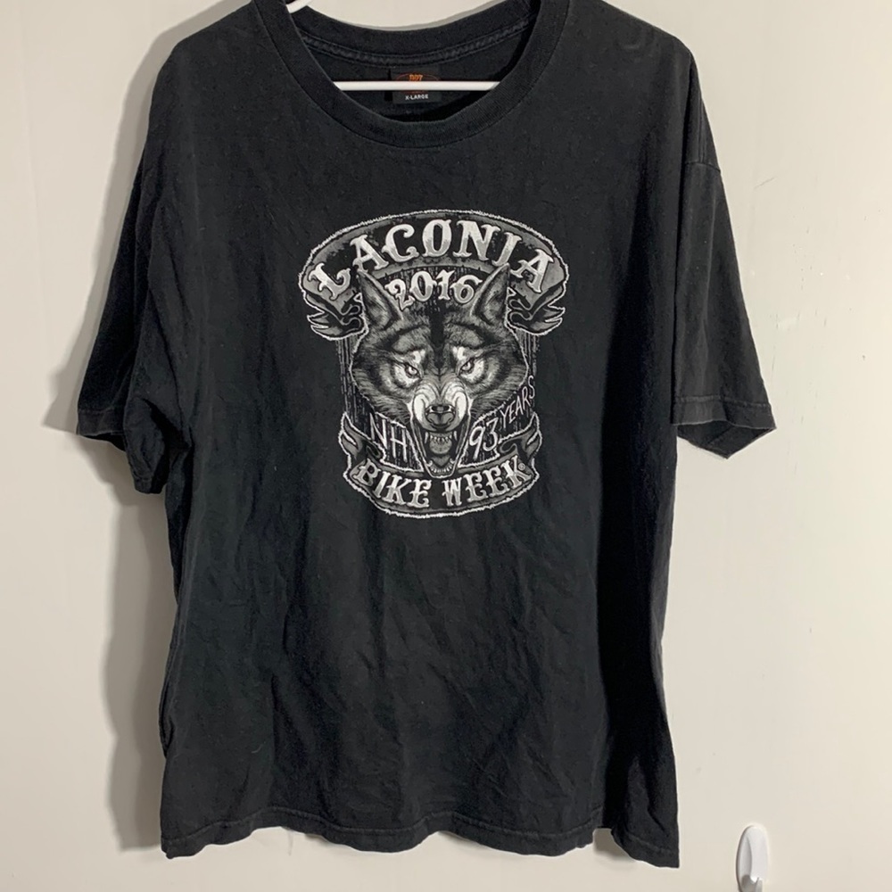Men’s Laconia Bike Week Hot Leathers T-shirt Sz XL, great graphic